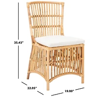 Natural Rattan Lana Accent Chairs, Set of 2