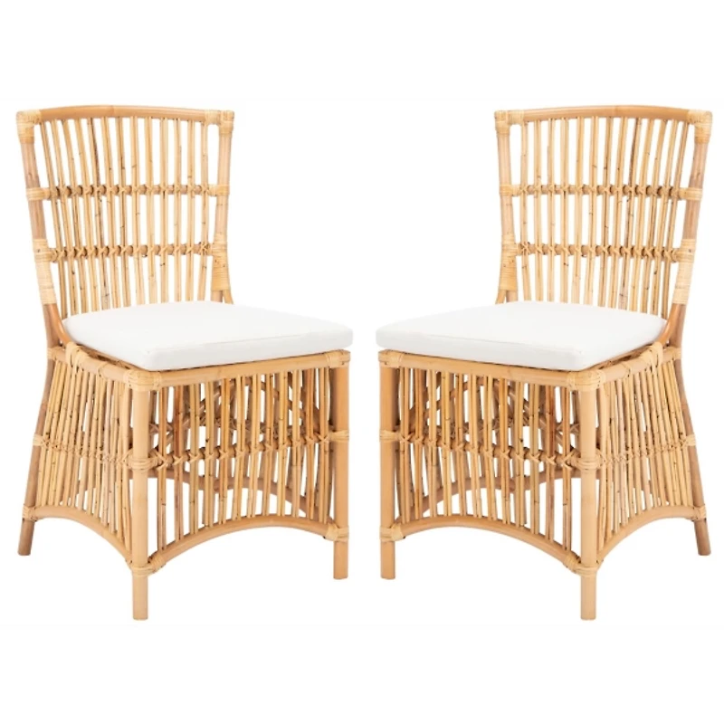 Natural Rattan Lana Accent Chairs, Set of 2