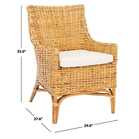 Natural Rattan Hana Coastal Accent Chair