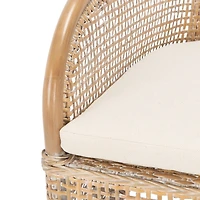 Gray Whitewash Rattan Janelle Accent Chair