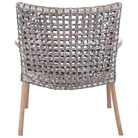 Graywash Rattan Emmy Coastal Accent Chair
