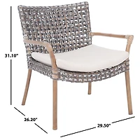 Graywash Rattan Emmy Coastal Accent Chair