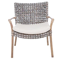 Graywash Rattan Emmy Coastal Accent Chair