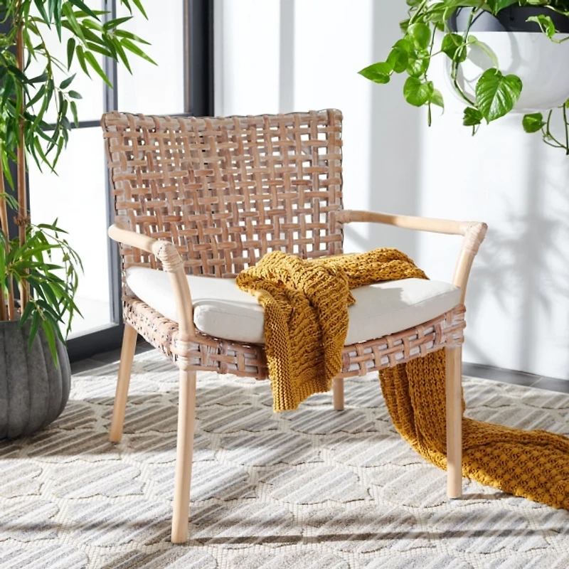 Natural Rattan Emmy Coastal Accent Chair