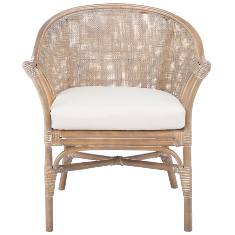 Graywash Rattan Henrietta Accent Chair