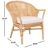 Natural Rattan Henrietta Accent Chair