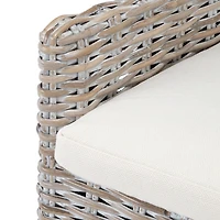 Gray Whitewash Kubu Rattan Sarah Accent Chair