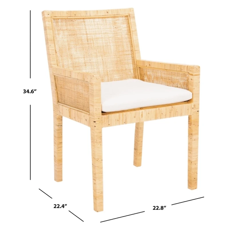 Natural Cane and Mango Wood Rayan Accent Chair