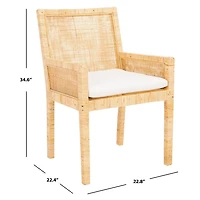 Natural Cane and Mango Wood Rayan Accent Chair