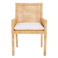 Natural Cane and Mango Wood Rayan Accent Chair