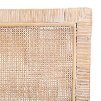 Whitewash Cane and Mango Wood Rayan Accent Chair