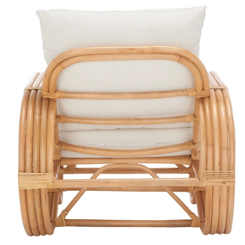 Curved Natural Rattan Sophia Accent Chair
