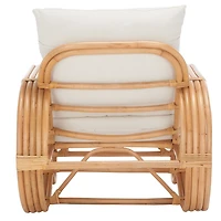 Curved Natural Rattan Sophia Accent Chair