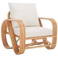 Curved Natural Rattan Sophia Accent Chair