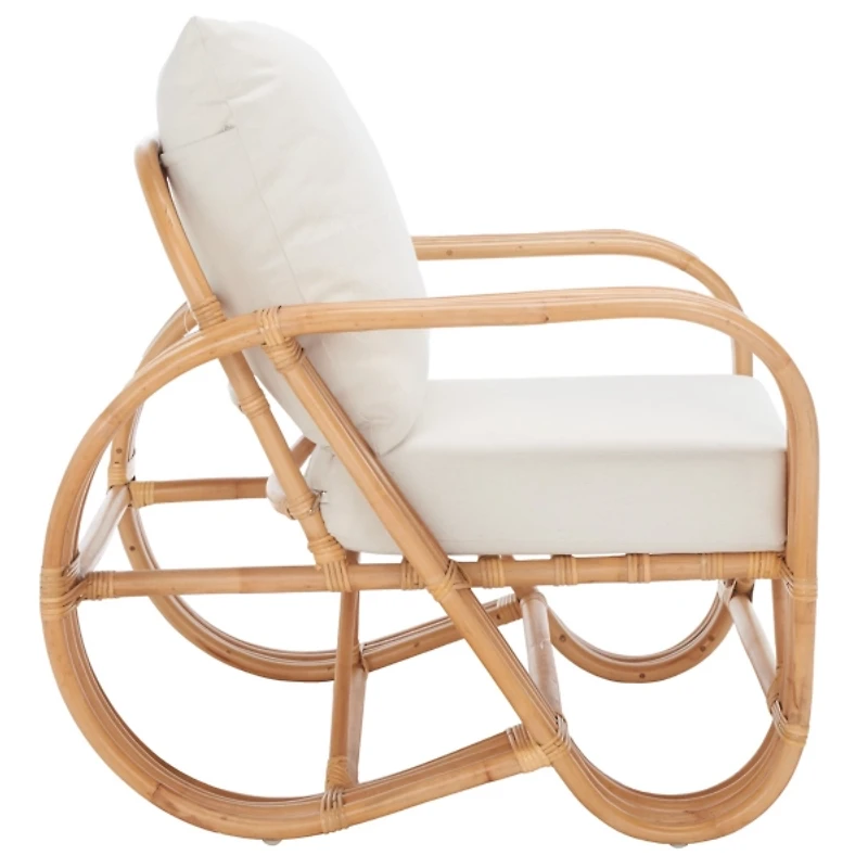Curved Natural Rattan Sophia Accent Chair
