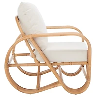 Curved Natural Rattan Sophia Accent Chair