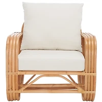Curved Natural Rattan Sophia Accent Chair