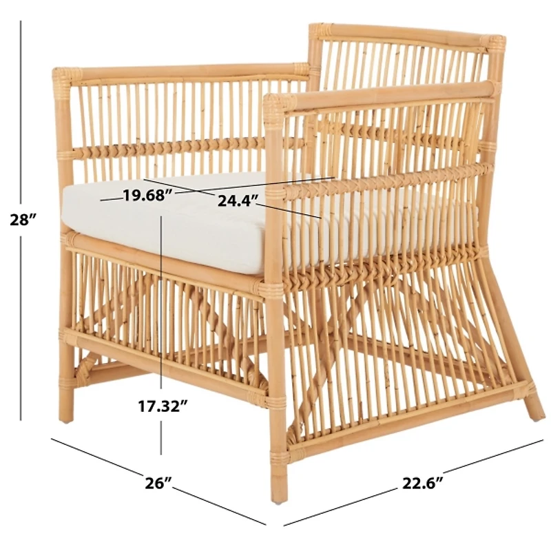 Natural Rattan Anne Accent Chair