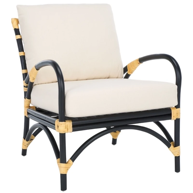 Black Rattan Delia Accent Chair