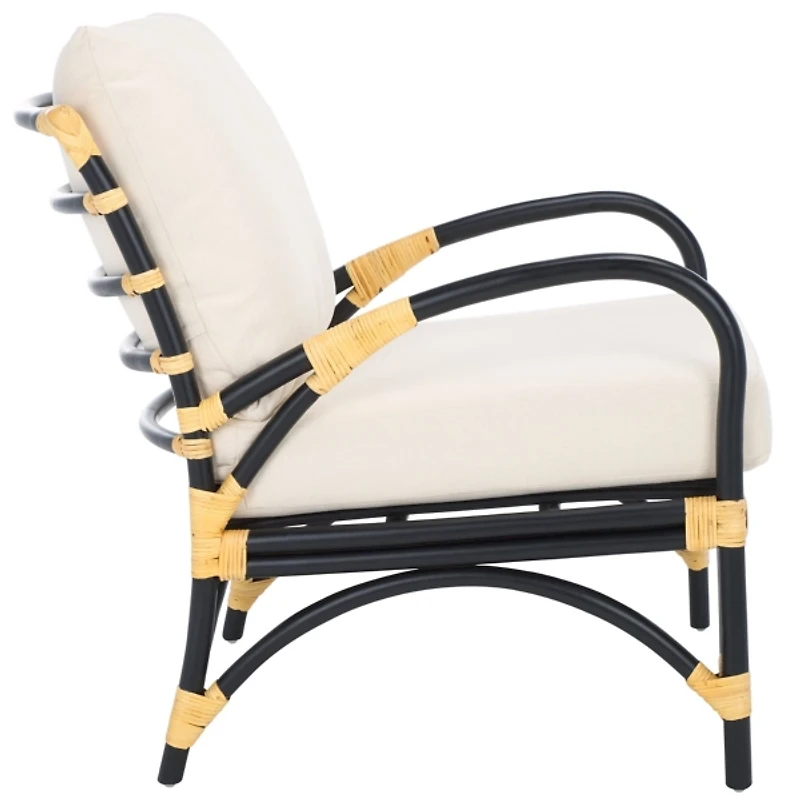 Black Rattan Delia Accent Chair