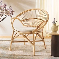 Natural Rattan Scoop Mayme Accent Chair