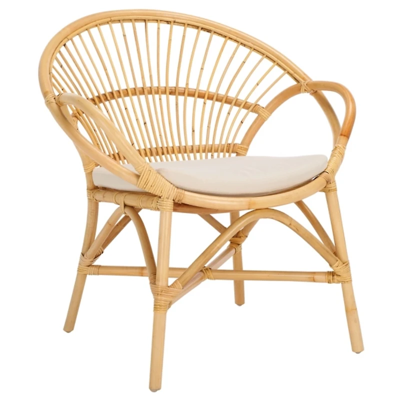 Natural Rattan Scoop Mayme Accent Chair