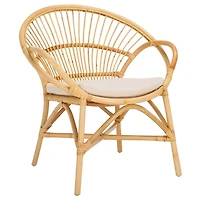 Natural Rattan Scoop Mayme Accent Chair