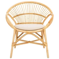 Natural Rattan Scoop Mayme Accent Chair
