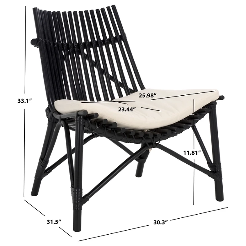 Black Rattan Estelle Accent Chair