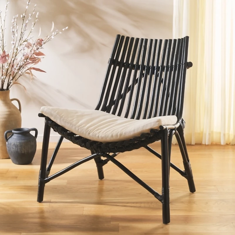Black Rattan Estelle Accent Chair