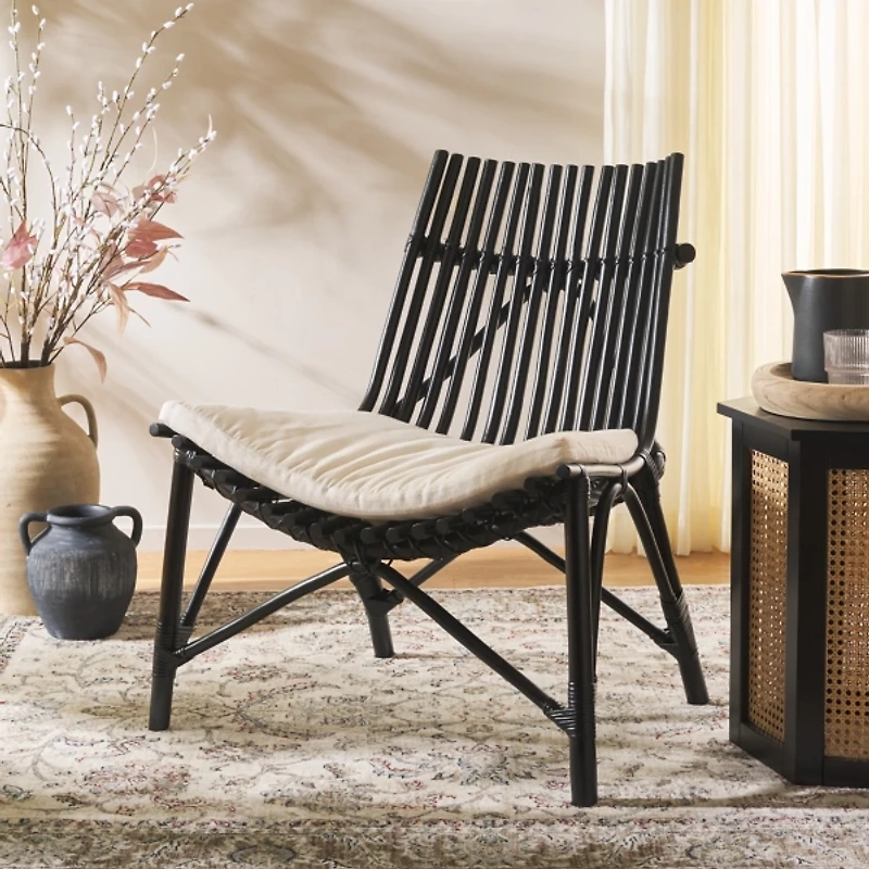 Black Rattan Estelle Accent Chair