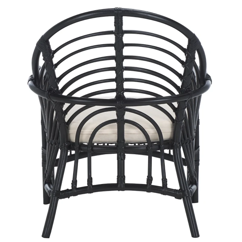 Black Rattan Bettie Accent Chair