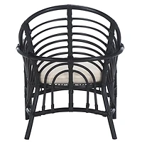 Black Rattan Bettie Accent Chair
