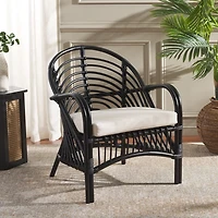 Black Rattan Bettie Accent Chair