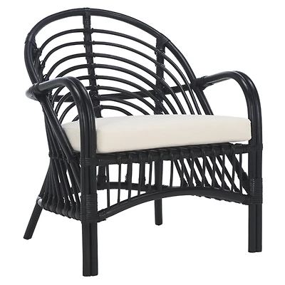 Black Rattan Bettie Accent Chair