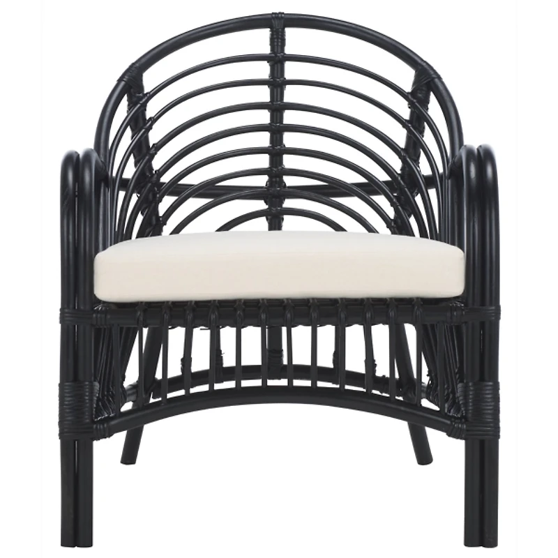 Black Rattan Bettie Accent Chair