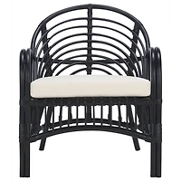 Black Rattan Bettie Accent Chair