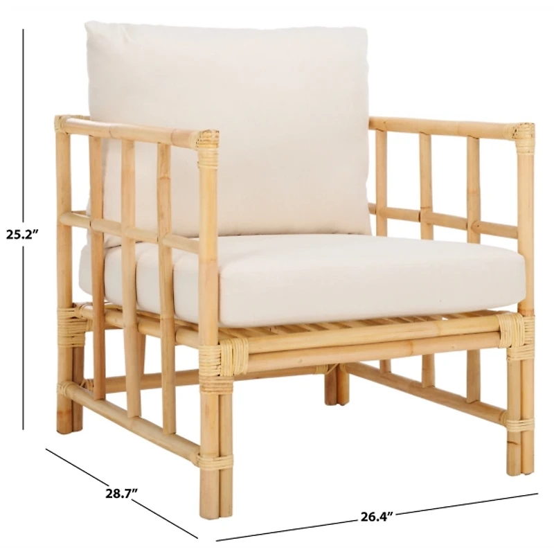 Natural Rattan Grid Luella Accent Chair