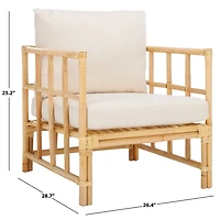 Natural Rattan Grid Luella Accent Chair