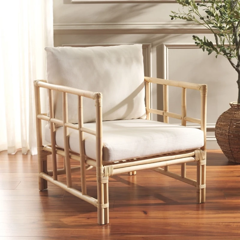 Natural Rattan Grid Luella Accent Chair