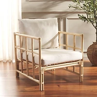 Natural Rattan Grid Luella Accent Chair