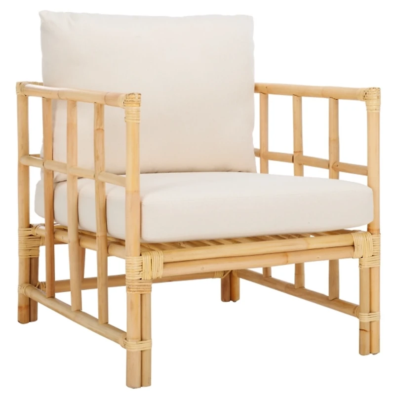 Natural Rattan Grid Luella Accent Chair
