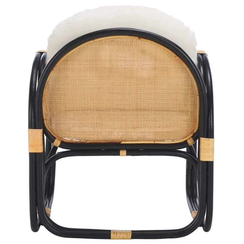 Black & Natural Rattan Lela Accent Chair