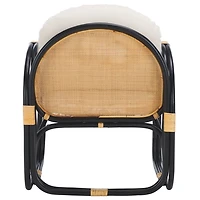 Black & Natural Rattan Lela Accent Chair