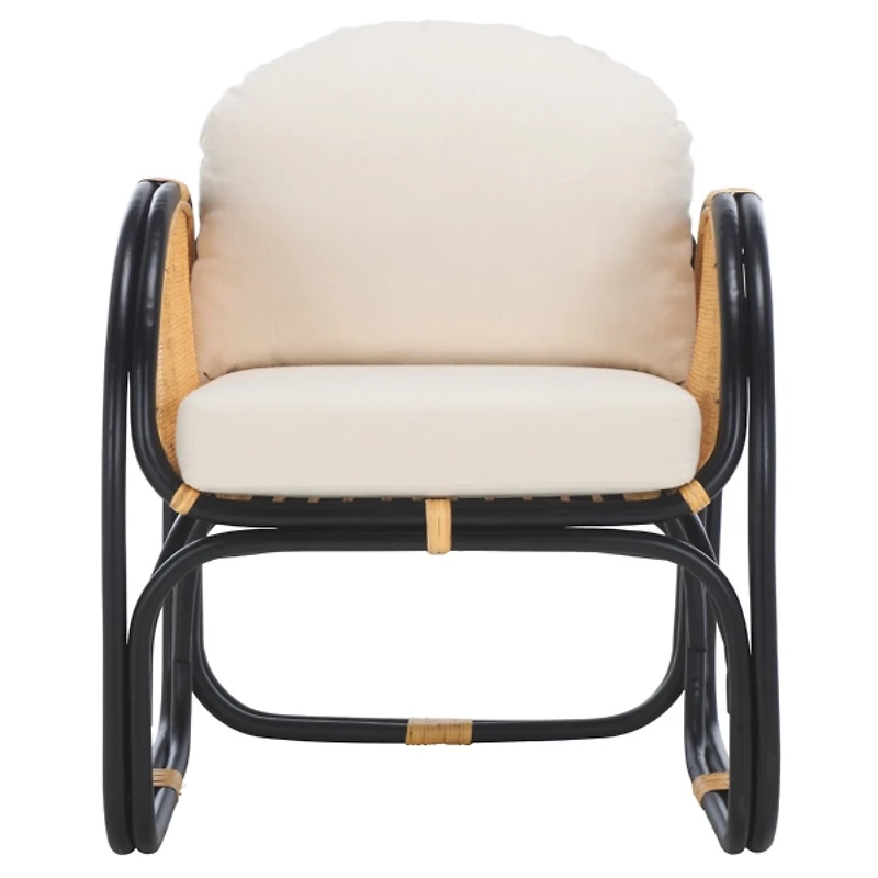 Black & Natural Rattan Lela Accent Chair