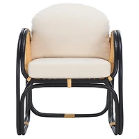 Black & Natural Rattan Lela Accent Chair