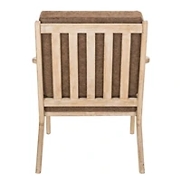 Rustic Brown Faux Leather Rosie Accent Chair