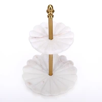 Faux Marbled Tiered Jewelry Holder