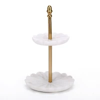 Faux Marbled Tiered Jewelry Holder