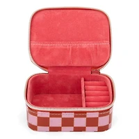 Checkered Travel Jewelry Box